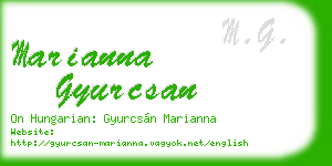 marianna gyurcsan business card