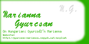 marianna gyurcsan business card